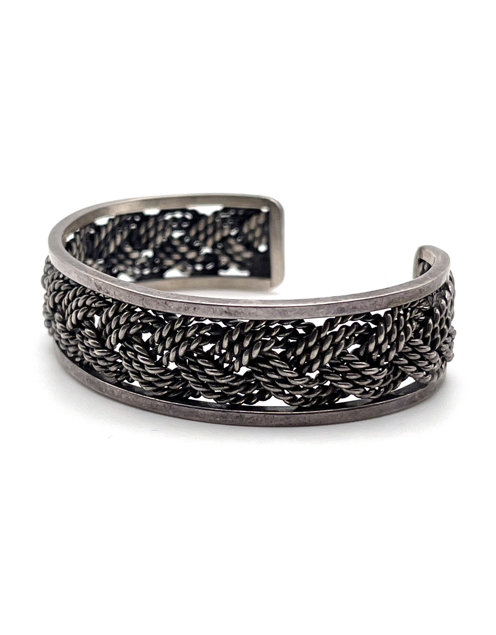 Small Sterling Woven Cord Bangle
