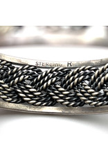 Small Sterling Woven Cord Bangle