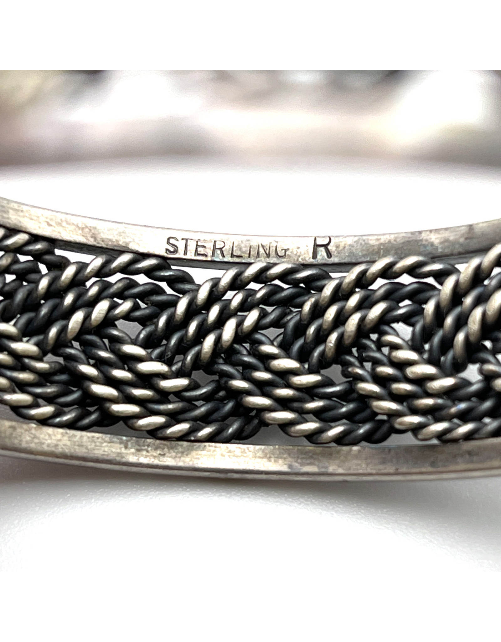 Small Sterling Woven Cord Bangle