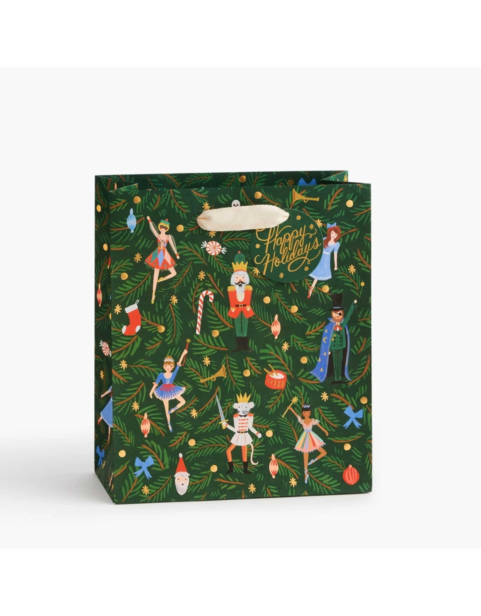 Rifle Paper Co. Medium Nutcracker Holiday Gift Bag