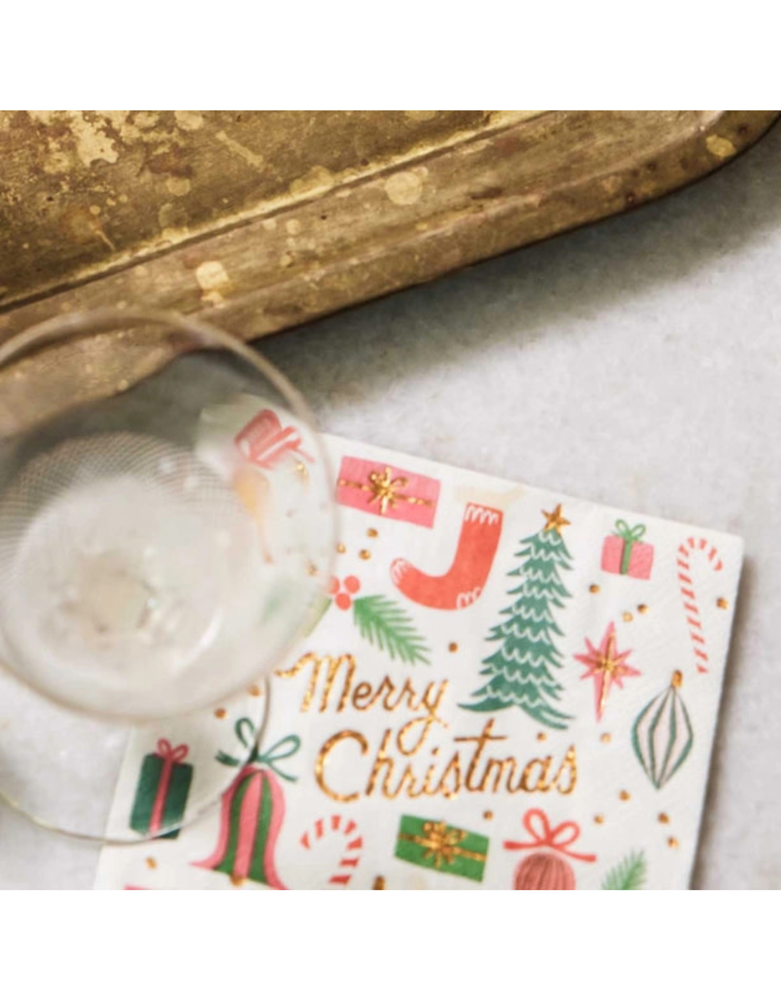 Rifle Paper Co. Holiday Paper Cocktail Napkins Pack of 20
