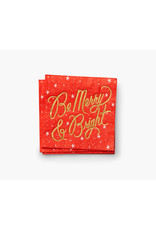 Rifle Paper Co. Be Merry & Bright Paper Holiday Cocktail Napkins Pack of 20