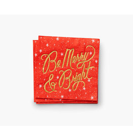 Rifle Paper Co. Be Merry & Bright Paper Holiday Cocktail Napkins Pack of 20