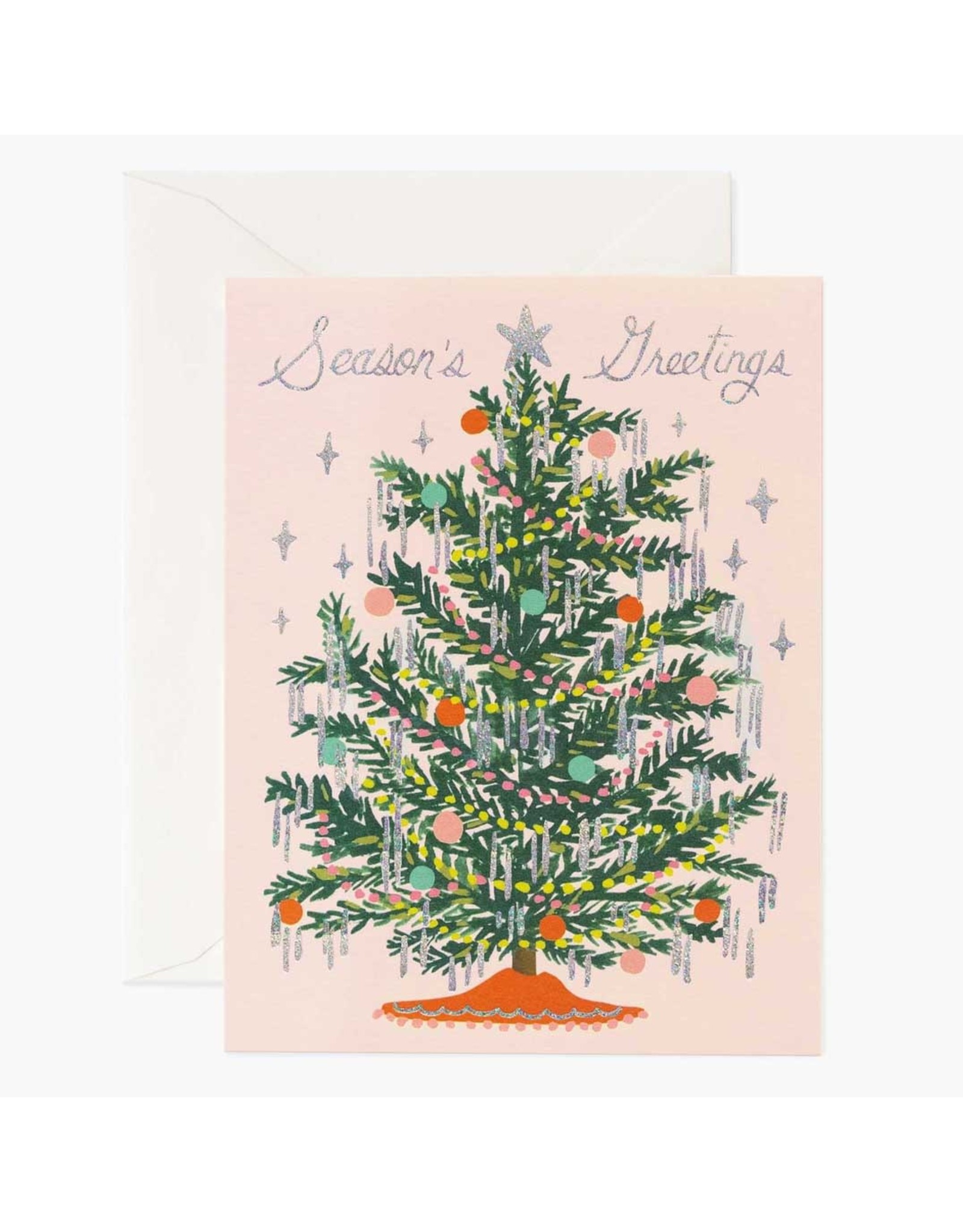 Rifle Paper Co. Tinsel Tree A2 Christmas Notecards Box of 8
