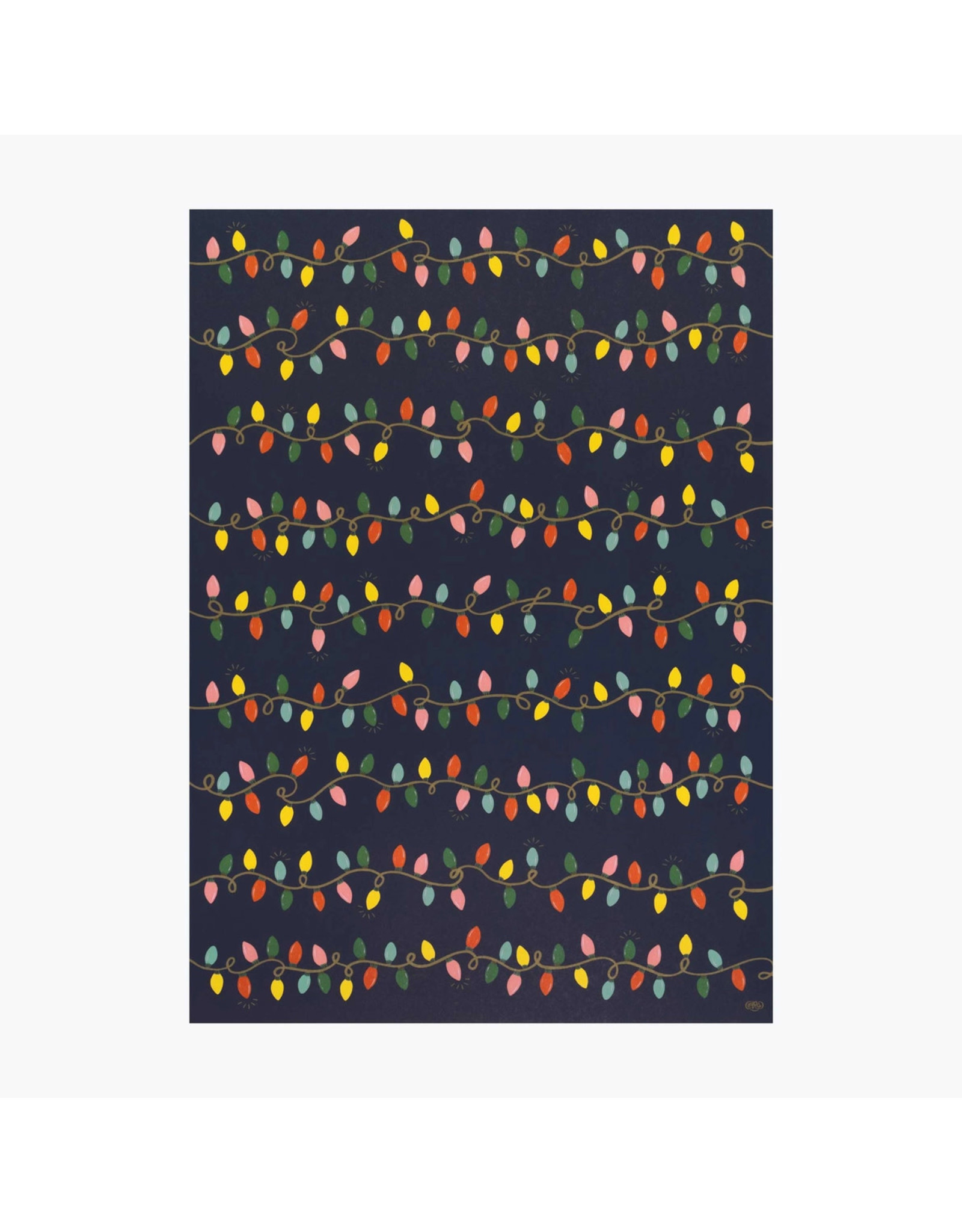 Rifle Paper Co. Wrap Holiday Lights Roll of 3 half-sheets
