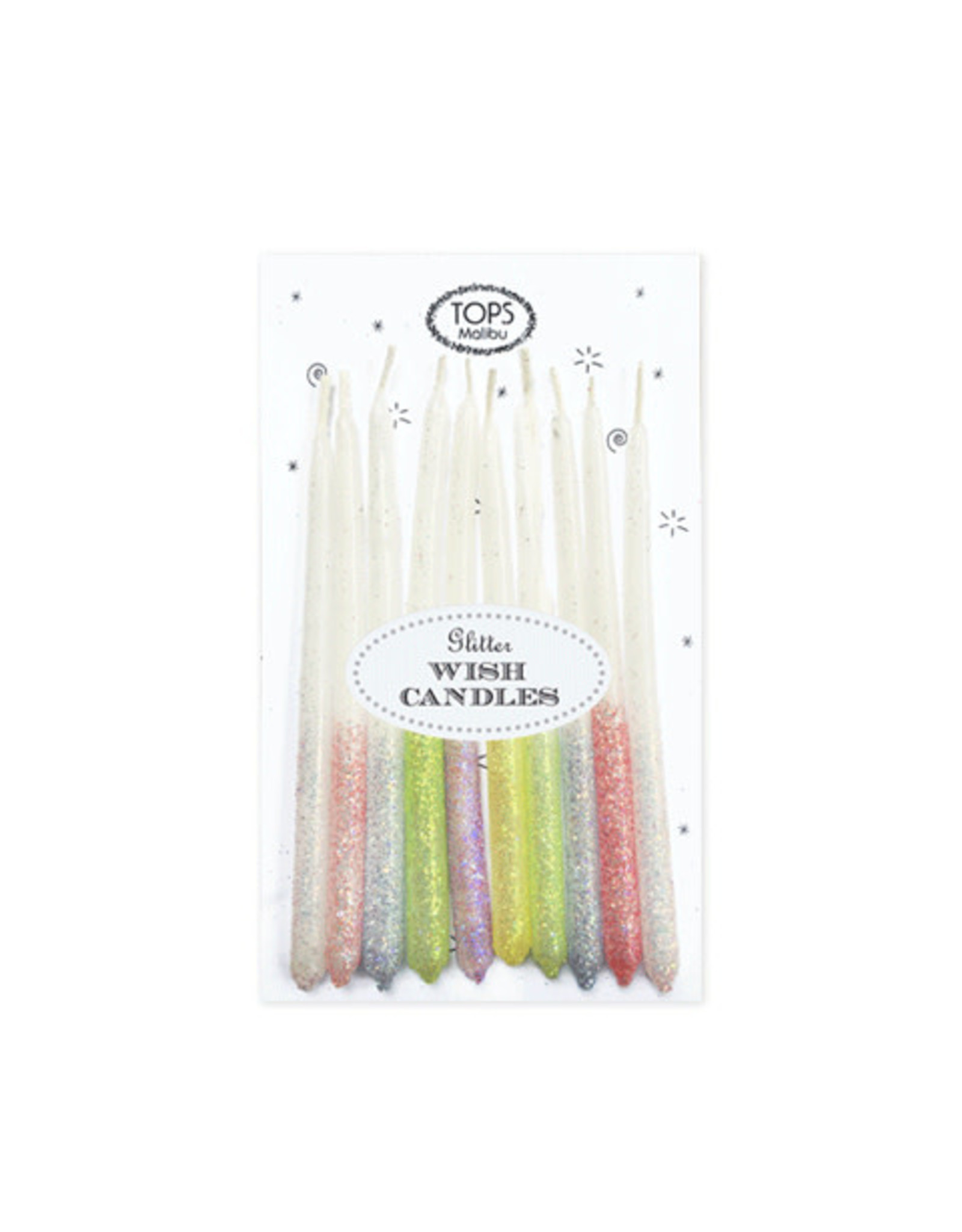 TOPS Malibu, Inc. Glitter Wish Candles Multi-Color