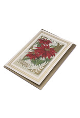 Rossi Vintage Poinsettias Christmas Box of 10 Notecards