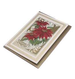 Rossi Vintage Poinsettias Christmas Box of 10 Notecards