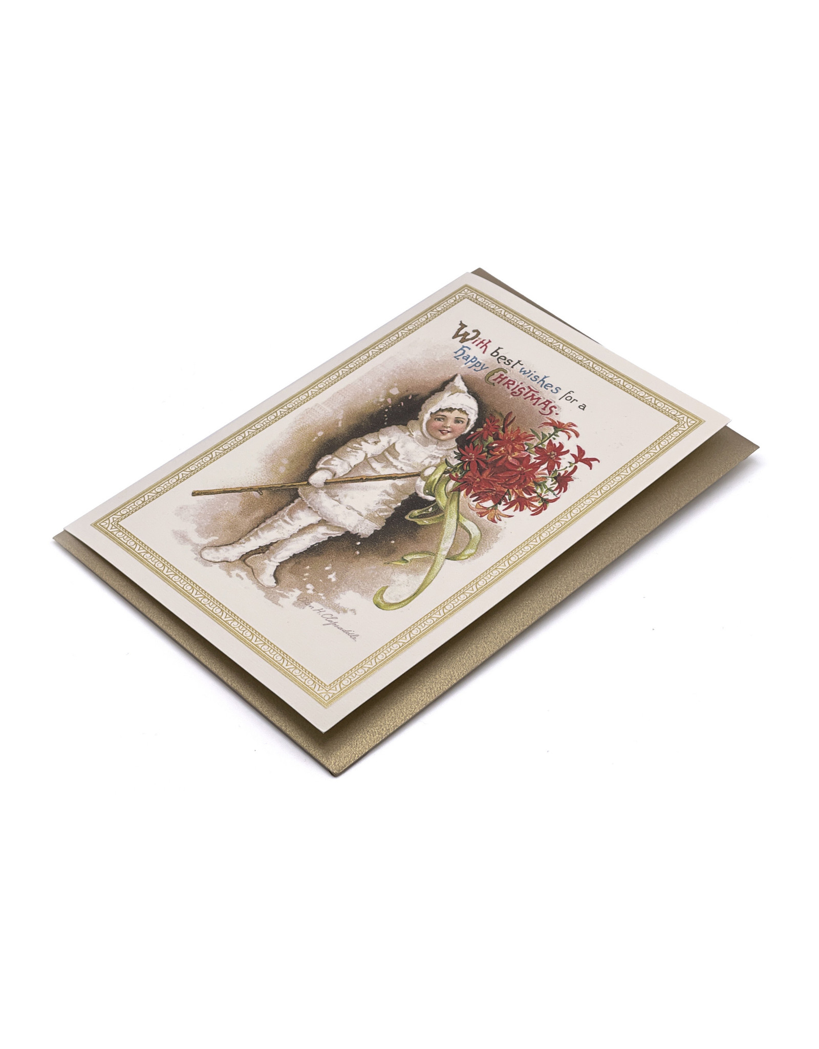Rossi Vintage Girl Best Wishes Christmas Box of 10 Notecards