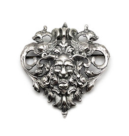 Cini Cini Sterling Greenman & Dragons Brooch