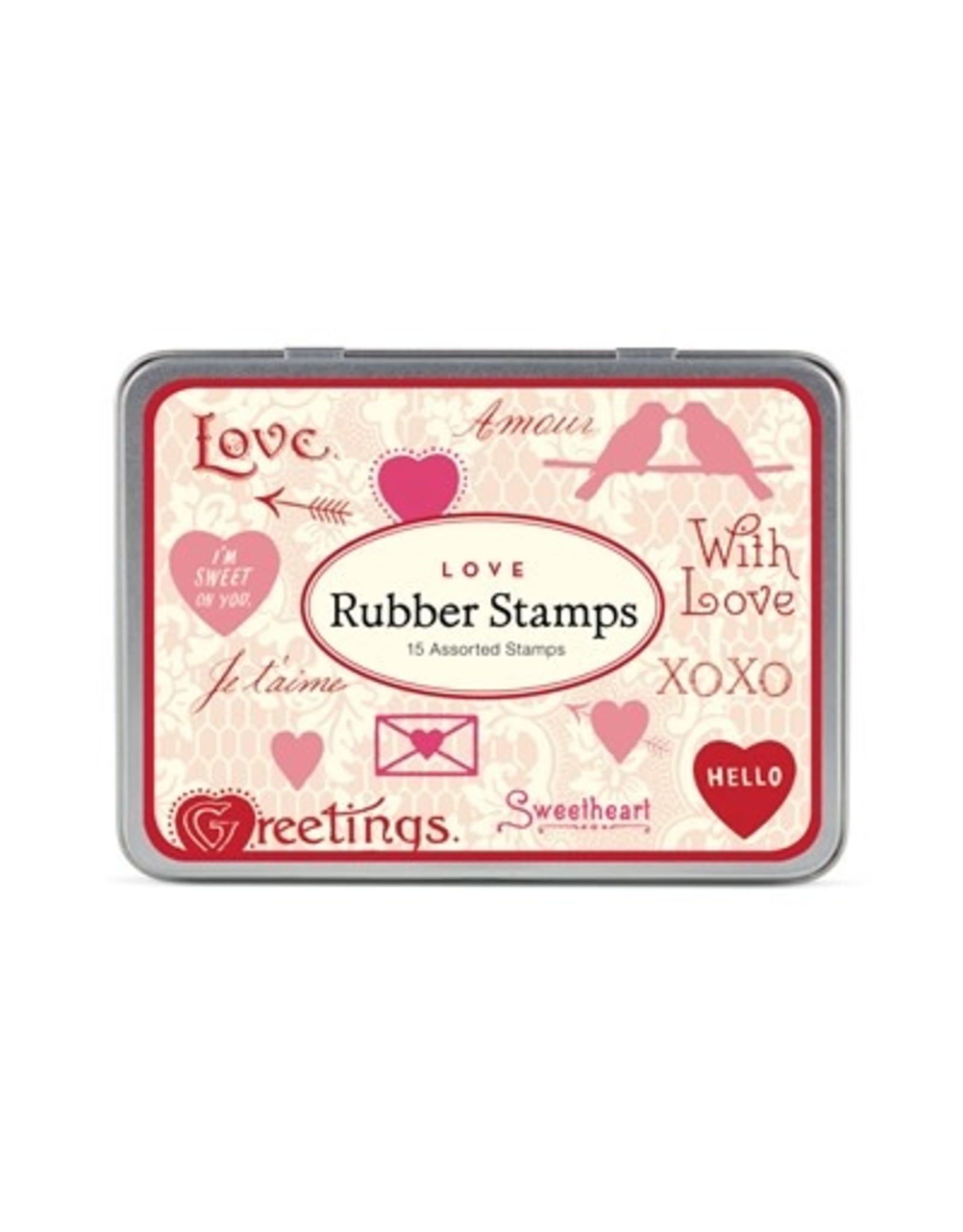 Cavallini Papers & Co. Valentine's Day Rubber Stamp Set
