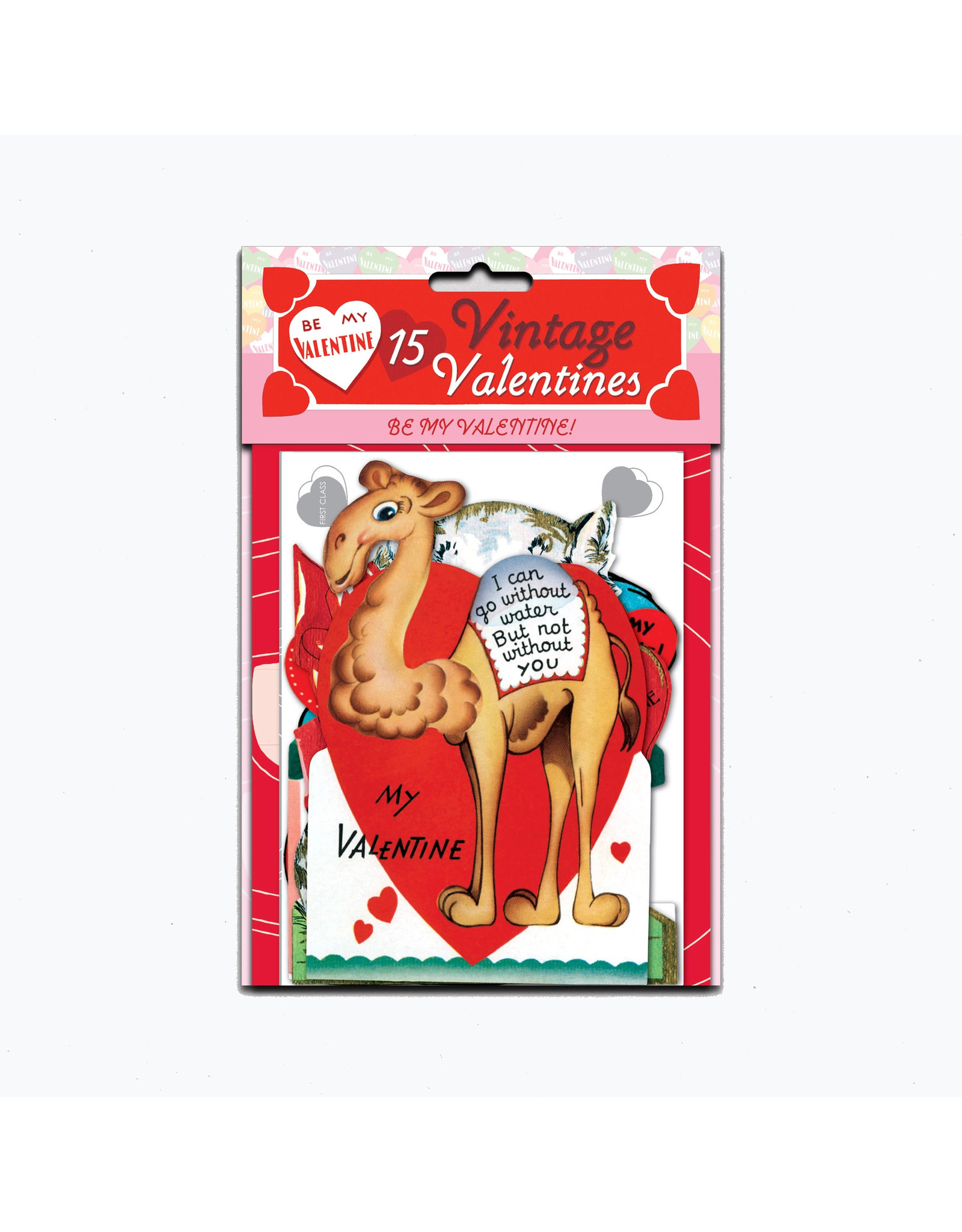 Laughing Elephant 15 Vintage Valentines Notecards: Be My Valentine!