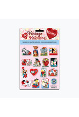 Laughing Elephant 15 Vintage Valentines Notecards: Cool for School
