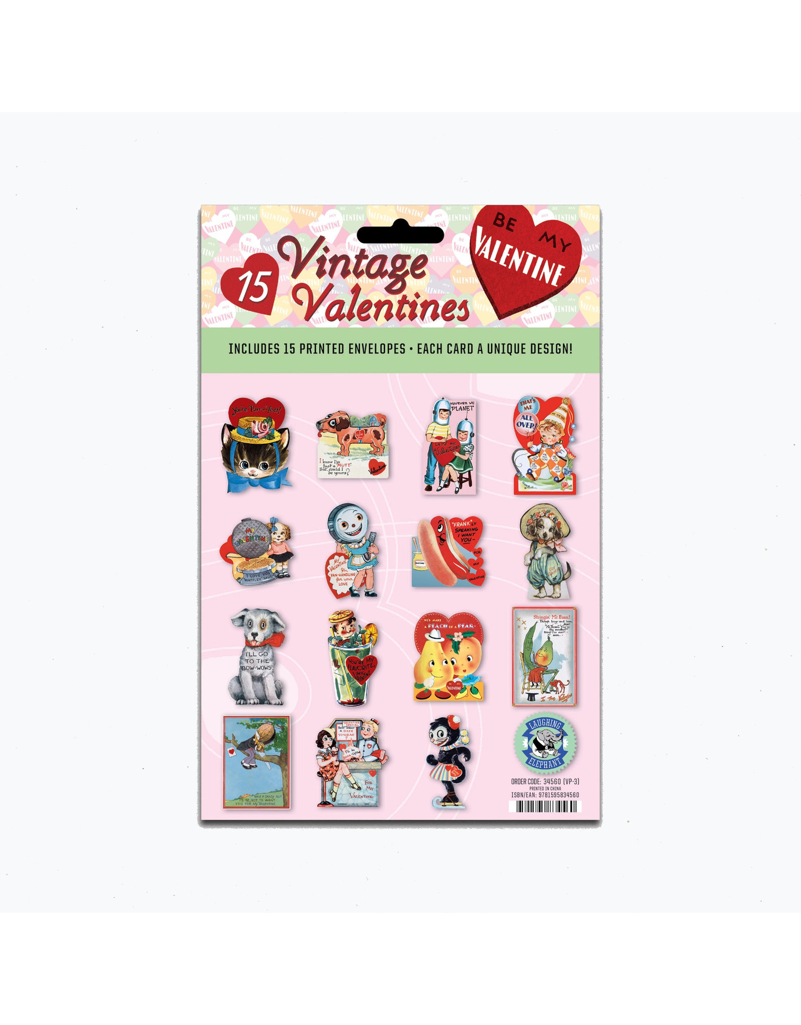 Laughing Elephant 15 Funny Vintage Valentines Notecards