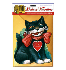 Laughing Elephant Smiling Cat Deluxe Valentine Notecard