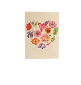 Paula Skene Designs Floral Heart Blank Love Notecard