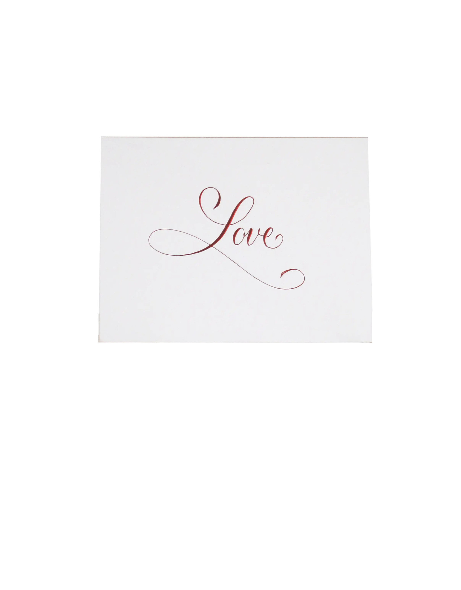 Paula Skene Designs Love Calligraphy Notecard on White