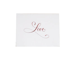 Paula Skene Designs Love Calligraphy Notecard on White