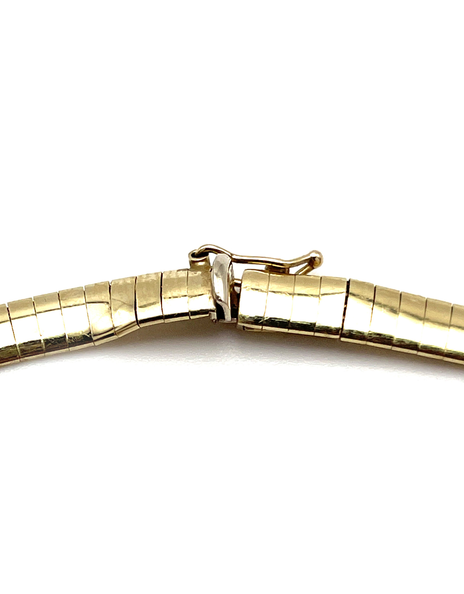 14k Yellow Gold Omega Chain Chocker Necklace, 6mm – JewelryAffairs