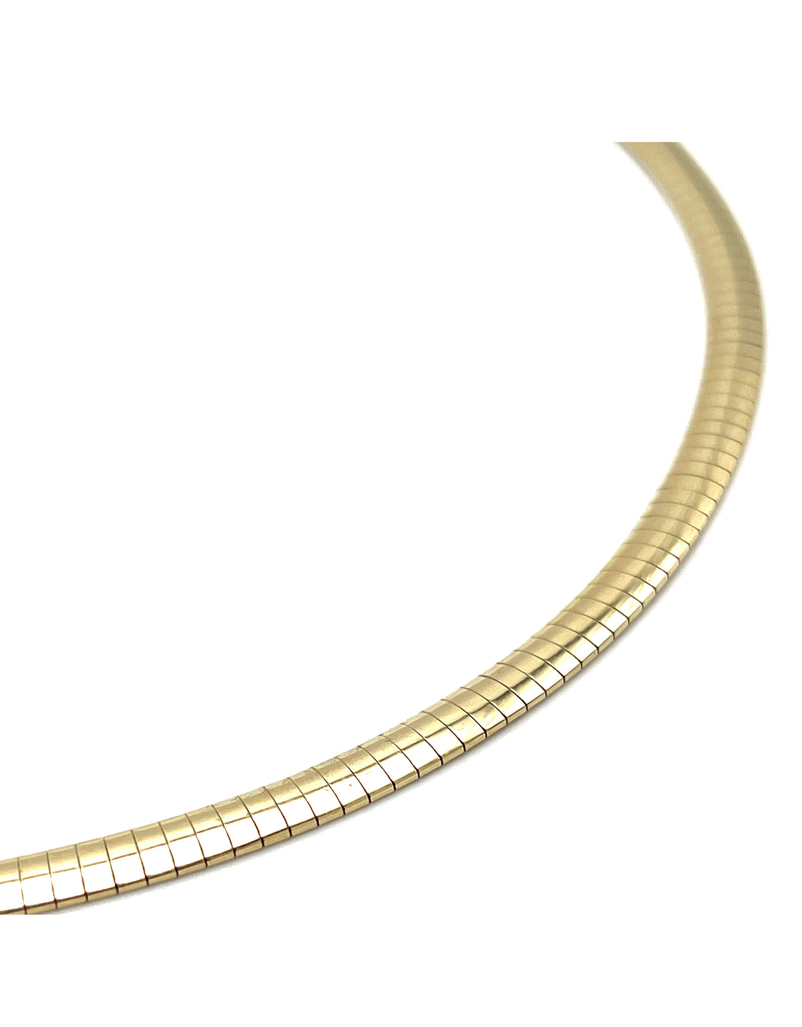 Aurafin 14K Gold 18 Inch Omega Chain Necklace