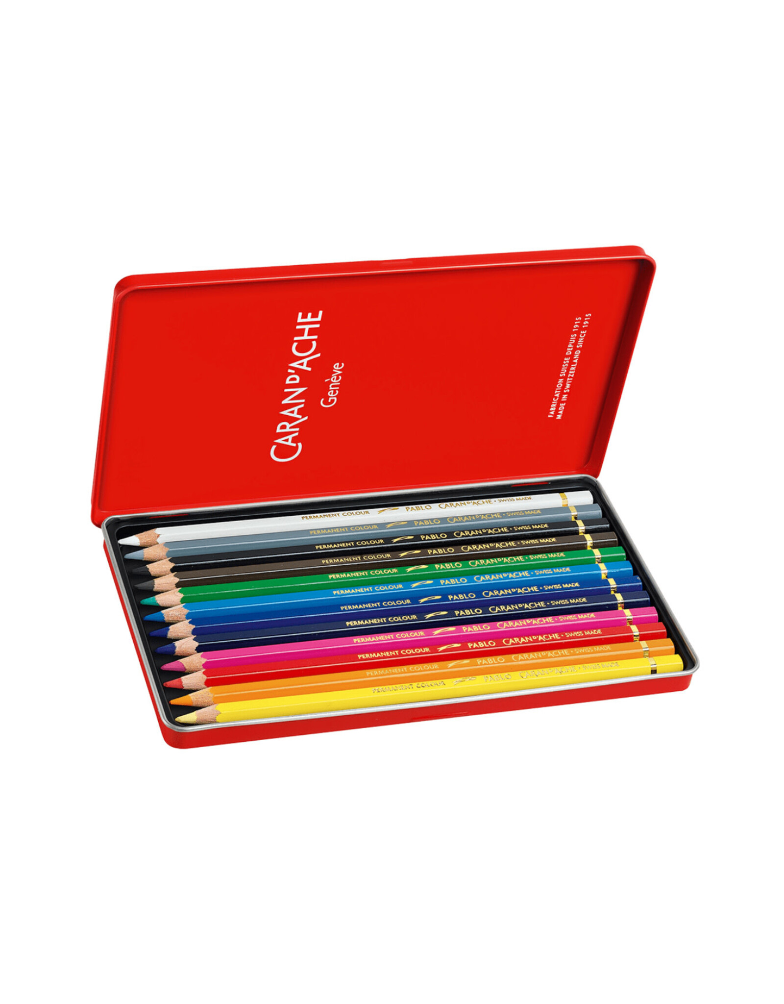 Caran d'Ache Pablo, Metal Box 12 Colour Pencils
