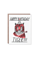 Hello!Lucky Tiger Side Eye A2 Birthday Notecard