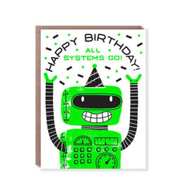 Hello!Lucky Robo Birthday A2 Notecard
