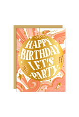 Hello!Lucky Disco Ball A2 Birthday Notecard