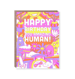 Hello!Lucky Amazing Human A2 Birthday Notecard