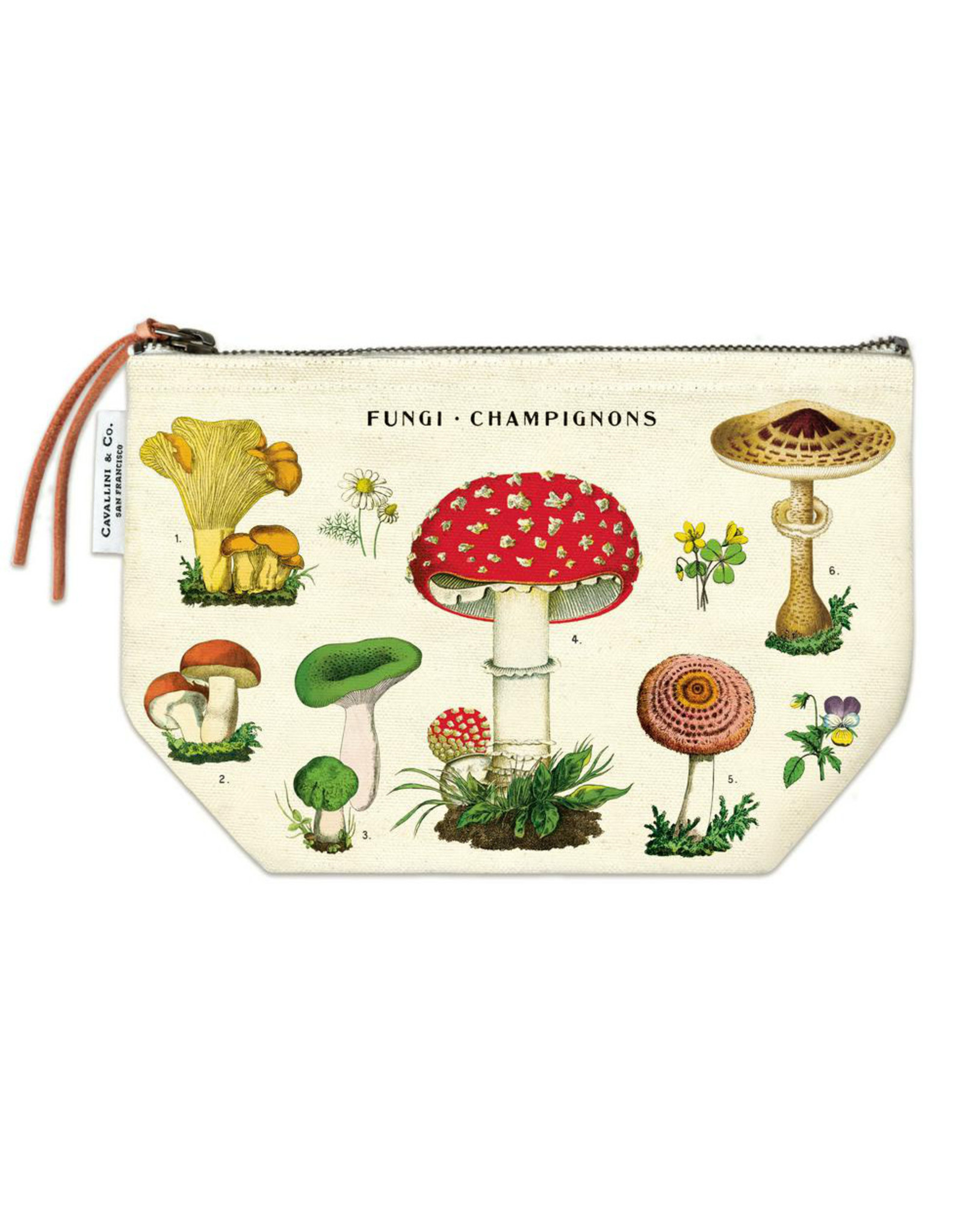Cavallini Papers & Co. Mushrooms Vintage Pouch