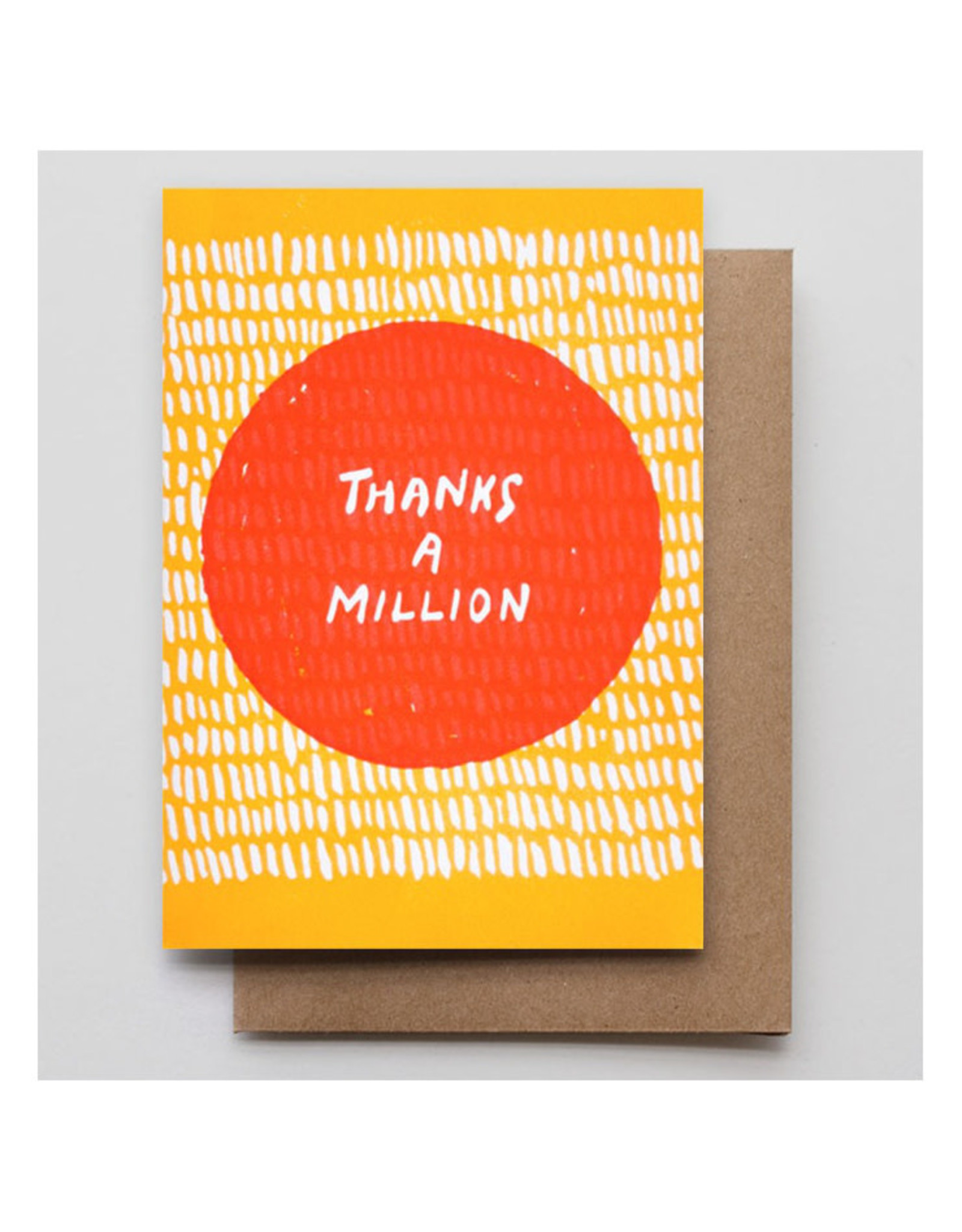 Hammerpress Thanks a Million 4-Bar Thank You Notecard