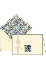 Rossi K Initial Notecards Box of 10 with Lined Envelopes