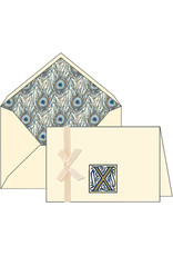 Rossi X Initial Notecards Box of 10 with Lined Envelopes