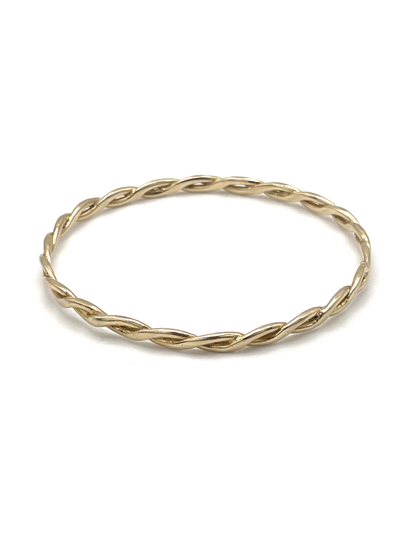 7 in. Woven 14K Gold Bangle