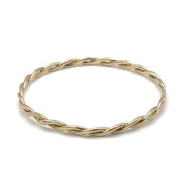 7 in. Woven 14K Gold Bangle