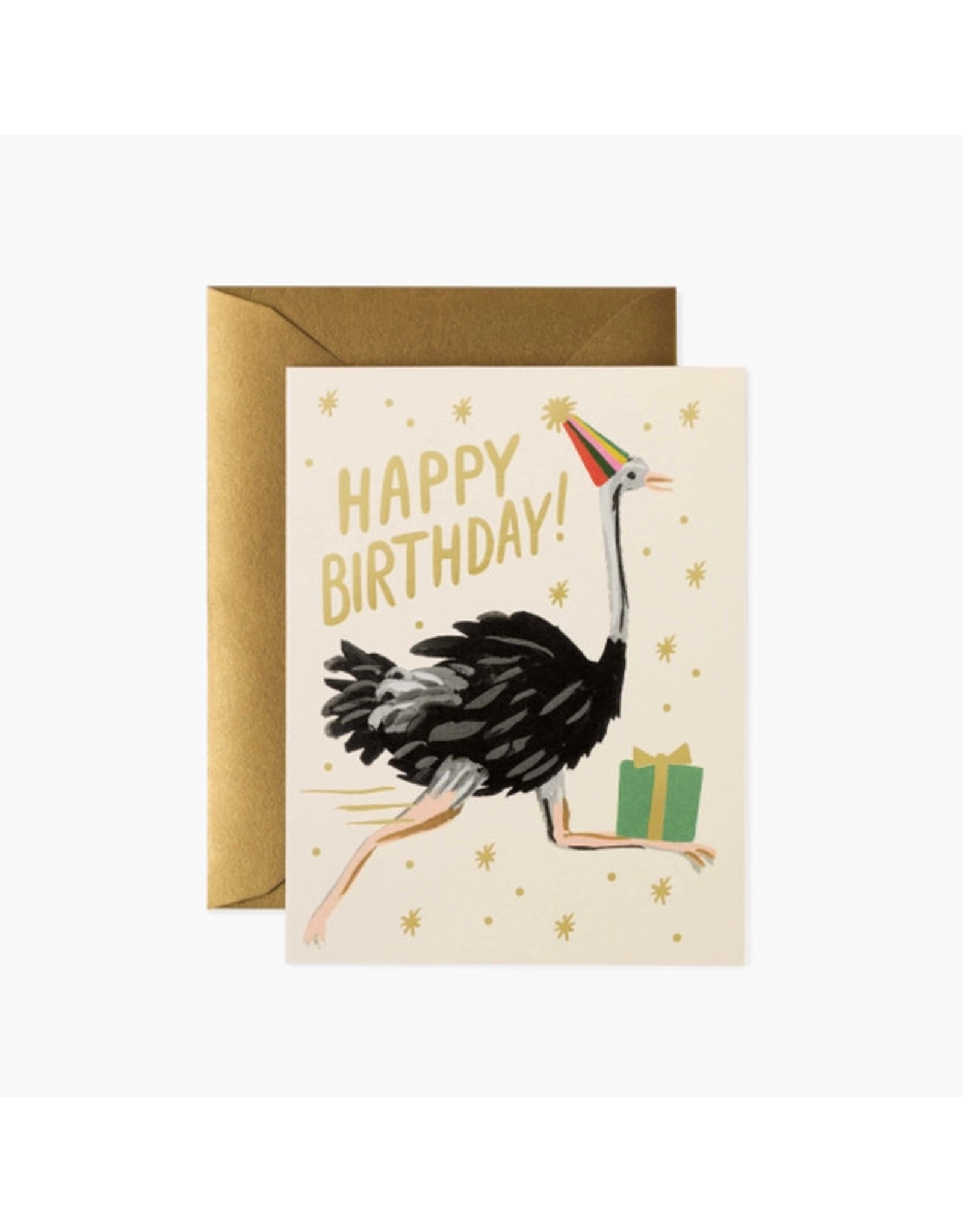 Rifle Paper Co. Ostrich A2 Birthday Notecard