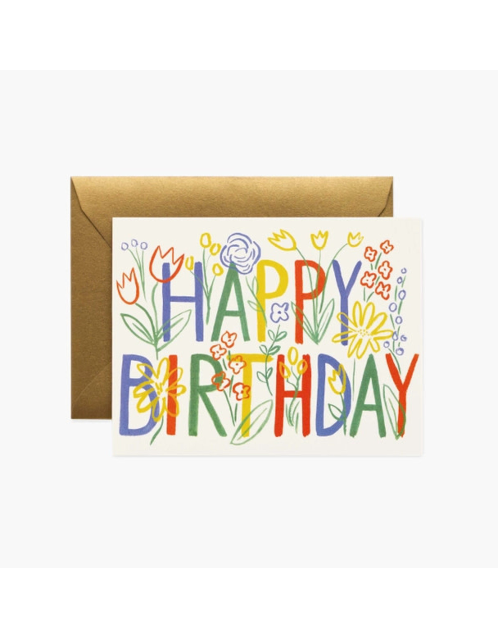 Rifle Paper Co. Brushstroke A2 Birthday Notecard