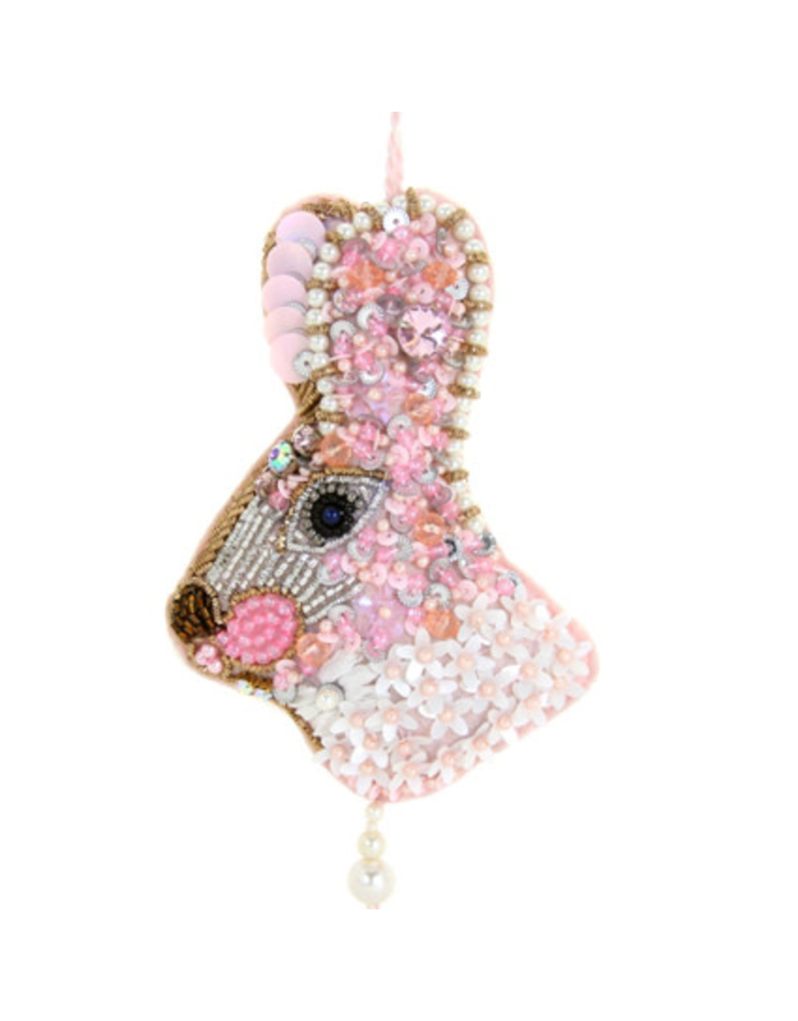 Cody Foster & Co. Beaded Rabbit Ornament