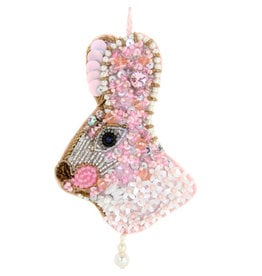 Cody Foster & Co. Beaded Rabbit Ornament