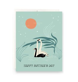 Antiquaria Swans Mother's Day A2 Greeting Notecard
