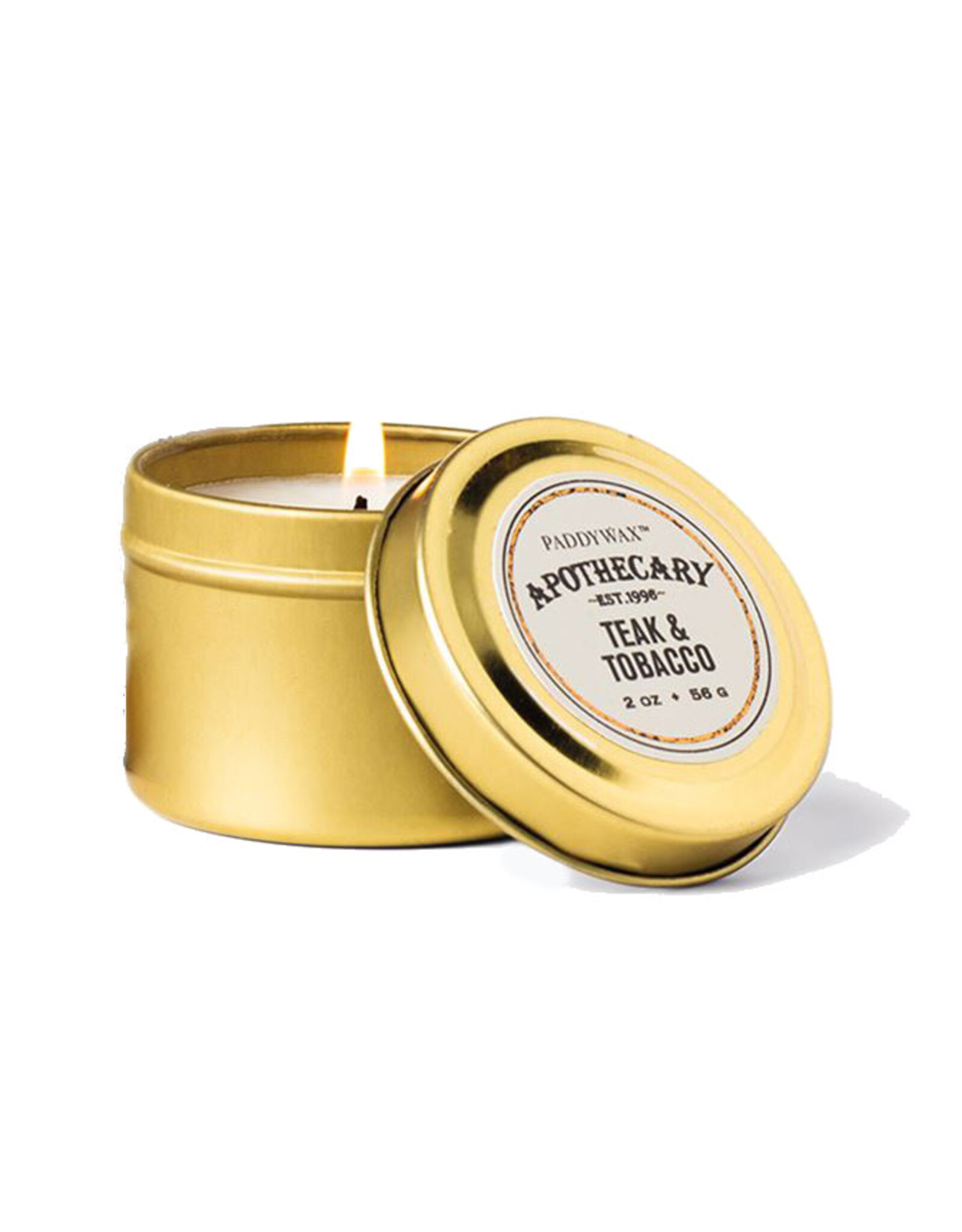 Paddywax Teak and Tobacco Apothecary Travel Tin