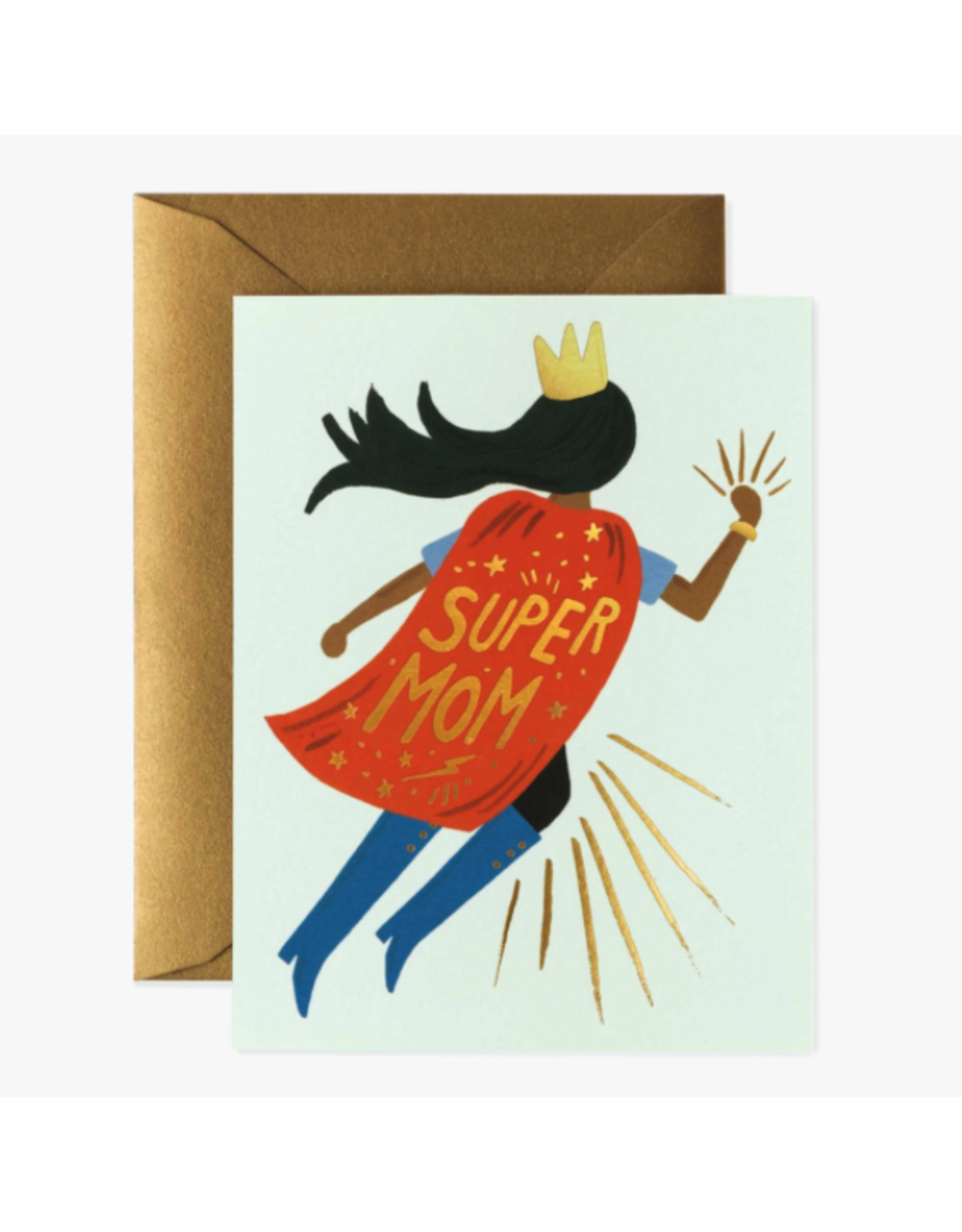Rifle Paper Co. Super Mom Blue A2 Mother's Day Notecard