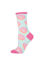 Socksmith Design Donuts Mint 9-11 Women's Crew Socks