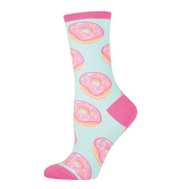 Socksmith Design Donuts Mint 9-11 Women's Crew Socks