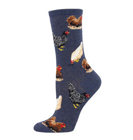 Socksmith Design Hen House Denim 9-11 Women's Crew Socks