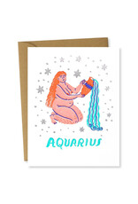 Phoebe Wahl Aquarius Zodiac A2 Greeting Notecard