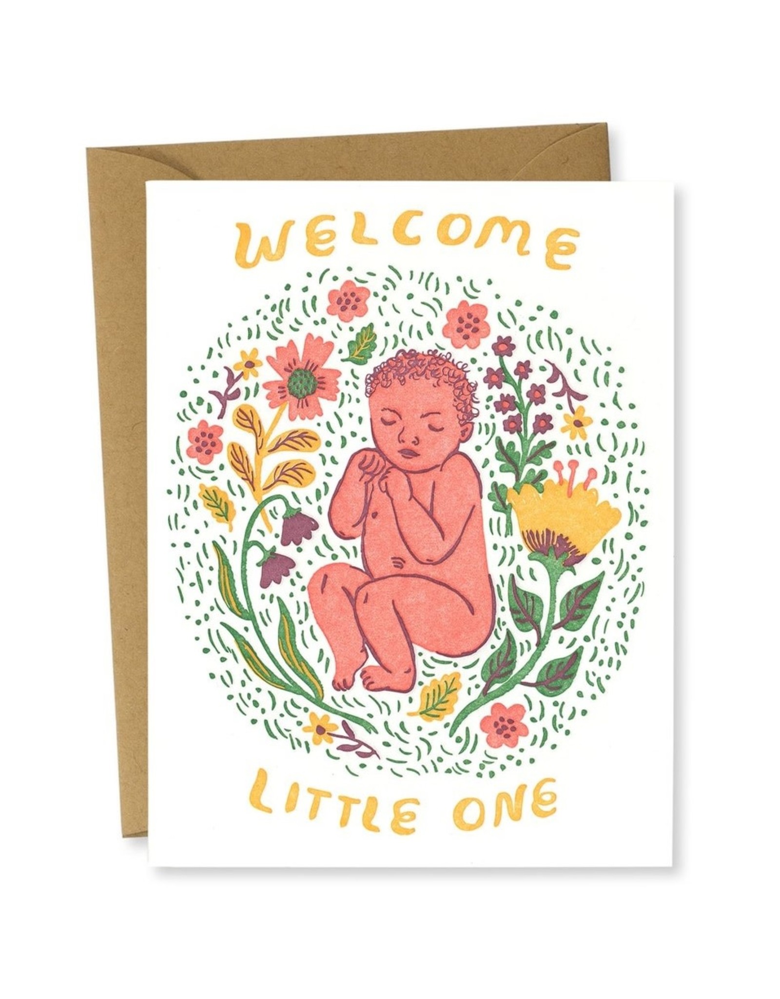 Bison Bookbinding & Letterpress Little One Baby A2 Notecard