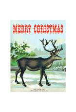 Cartolina Merry Christmas Reindeer A2 Greeting Notecard