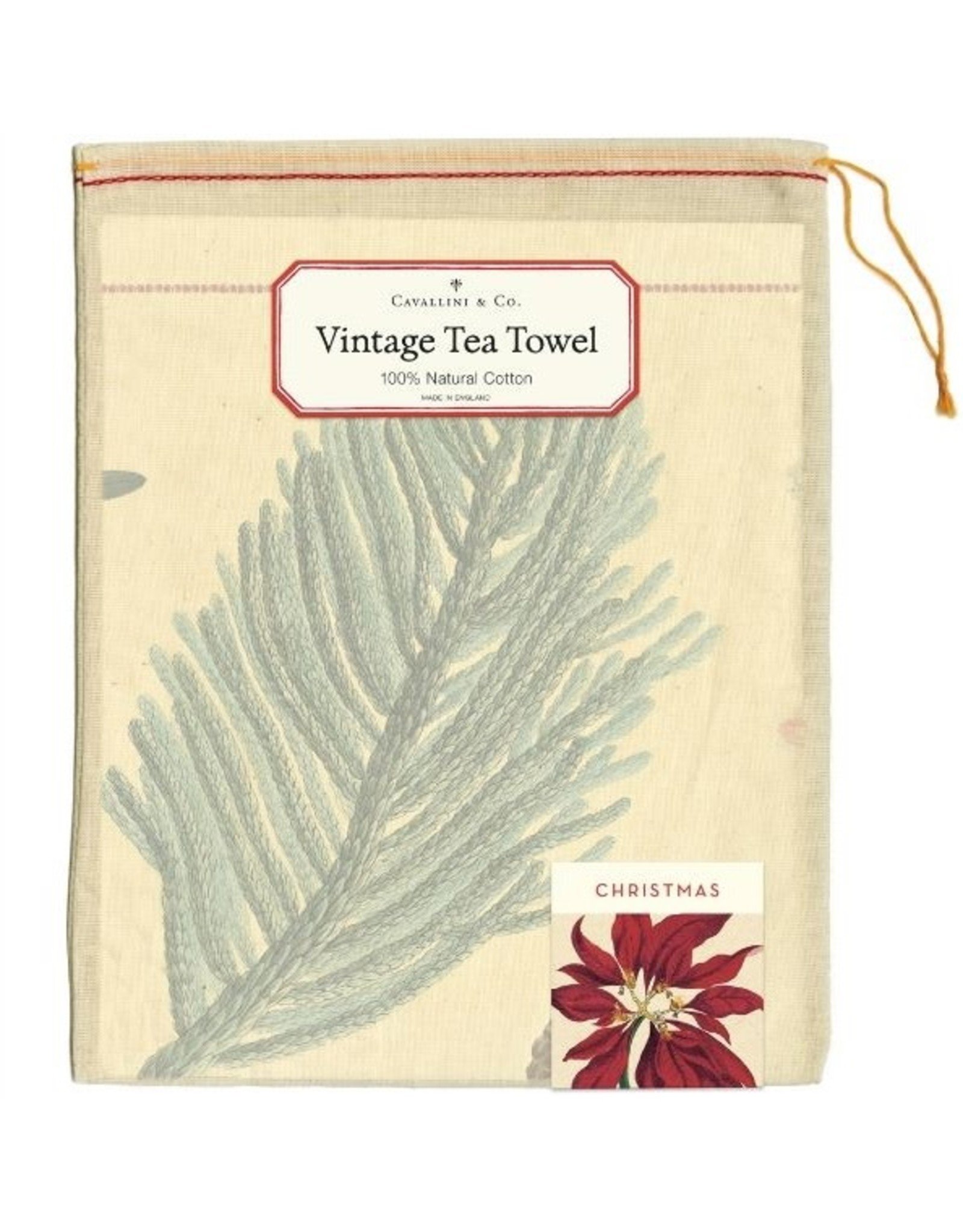 Cavallini Papers & Co. Christmas Botanica Tea Towel