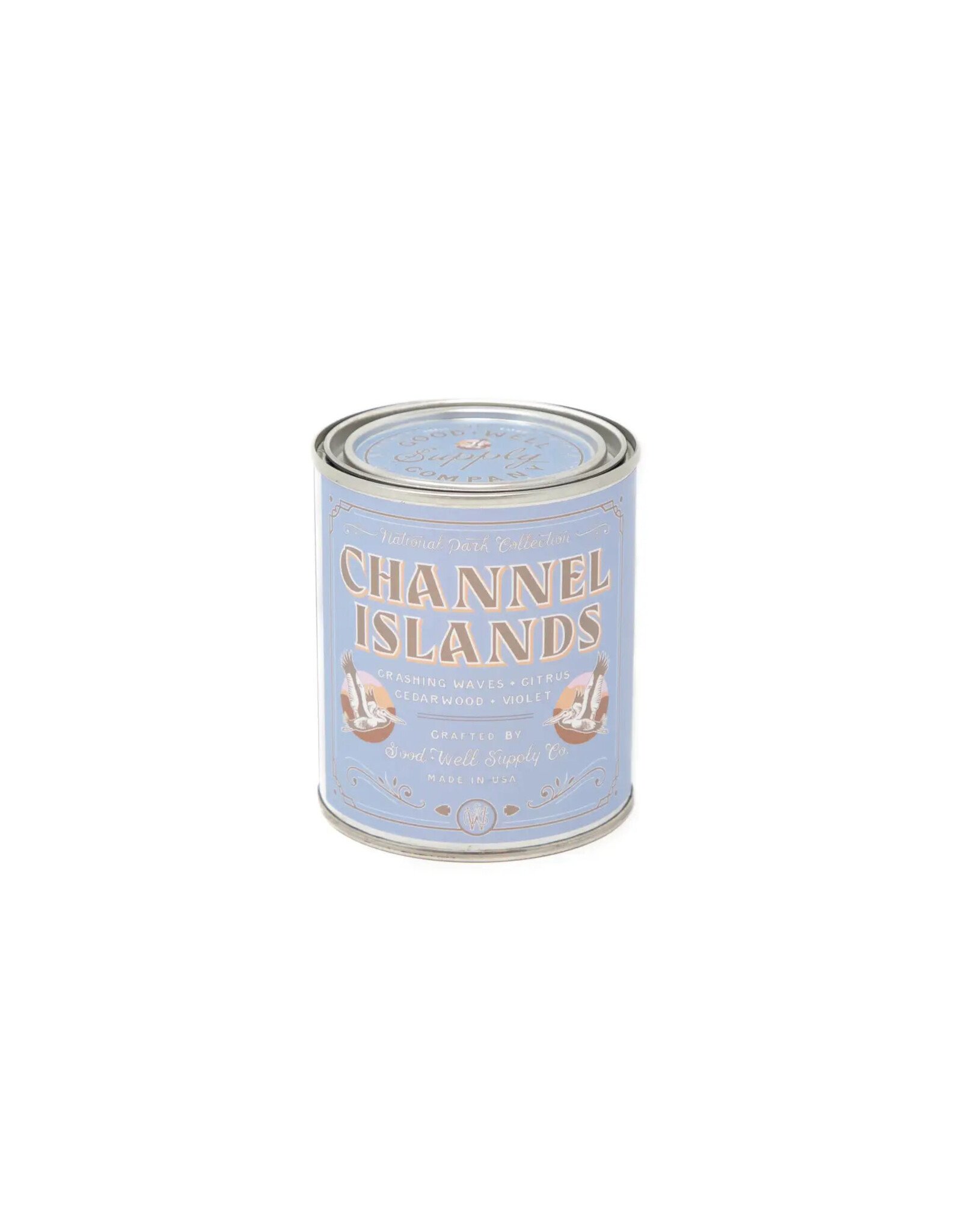 Good & Well Supply Co. Half-Pint Channel Islands Candle - Citrus, Cedarwood & Violet